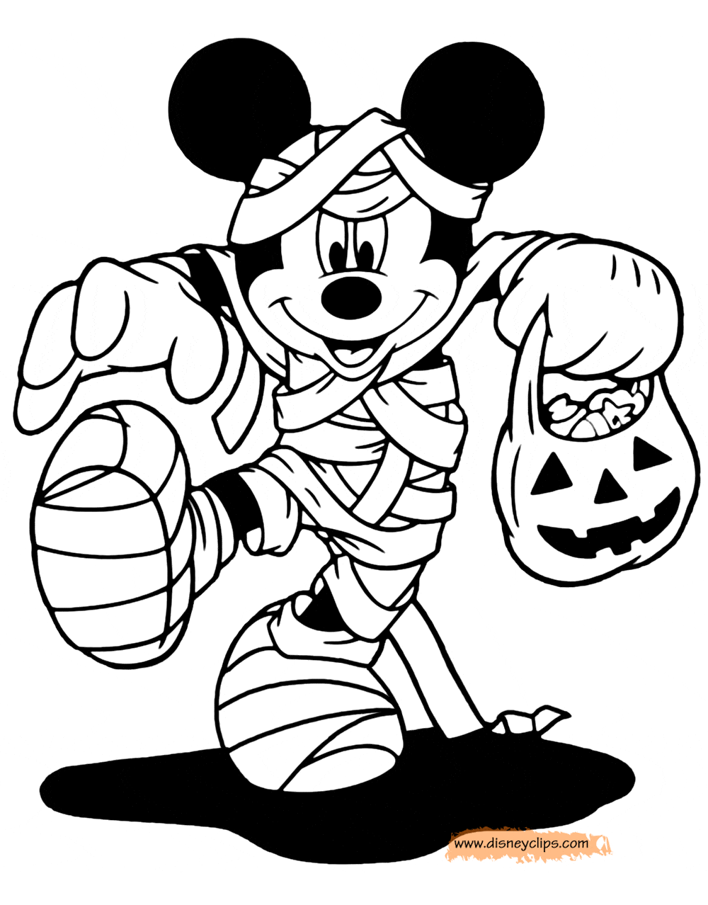 Halloween Mickey Mouse Coloring Pages - Coloring Home
