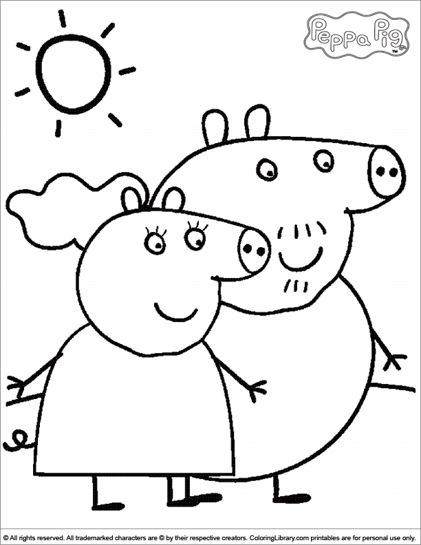 Cartoon ~ Printable Peppa Pig and Friends Coloring Pages ...
