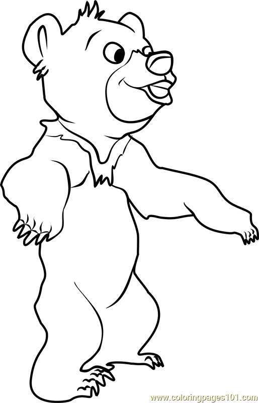 Koda Bear Coloring Page for Kids - Free Brother Bear Printable Coloring  Pages Online for Kids - ColoringPages101.com | Coloring Pages for Kids
