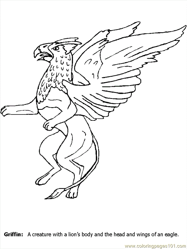 Monster Griffin Coloring Page for Kids - Free Miscellaneous Printable Coloring  Pages Online for Kids - ColoringPages101.com | Coloring Pages for Kids