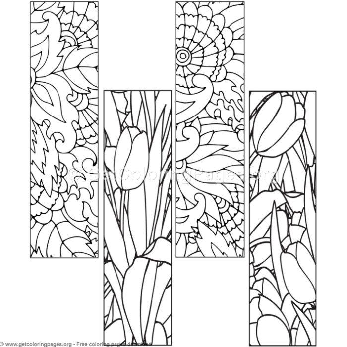 10 Floral Bookmark Coloring Pages | Coloring bookmarks, Unicorn coloring  pages, Coloring pages