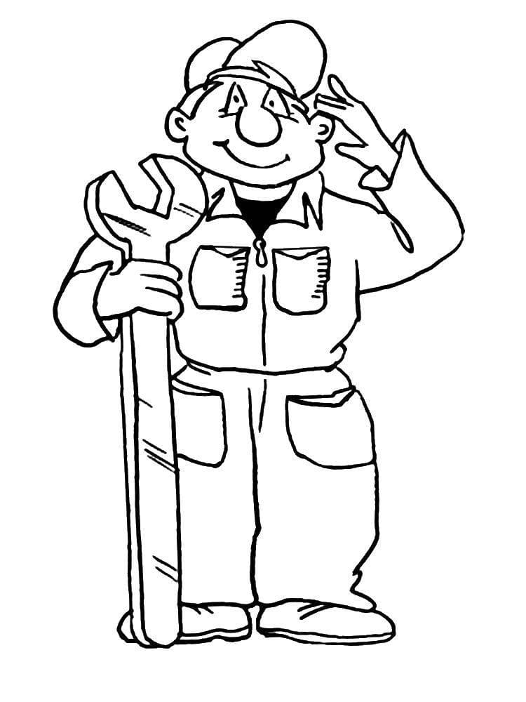 Plumber 8 Coloring Page - Free Printable Coloring Pages for Kids