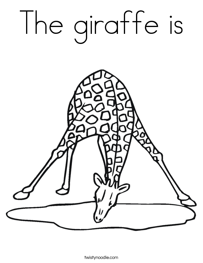 G is for Giraffe Coloring Page - Twisty Noodle