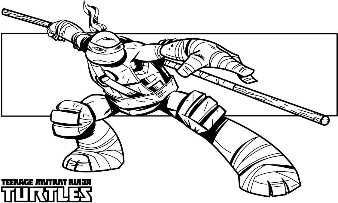 Age Mutant Ninja Turtles Coloring Pages Donatello - Coloring Page