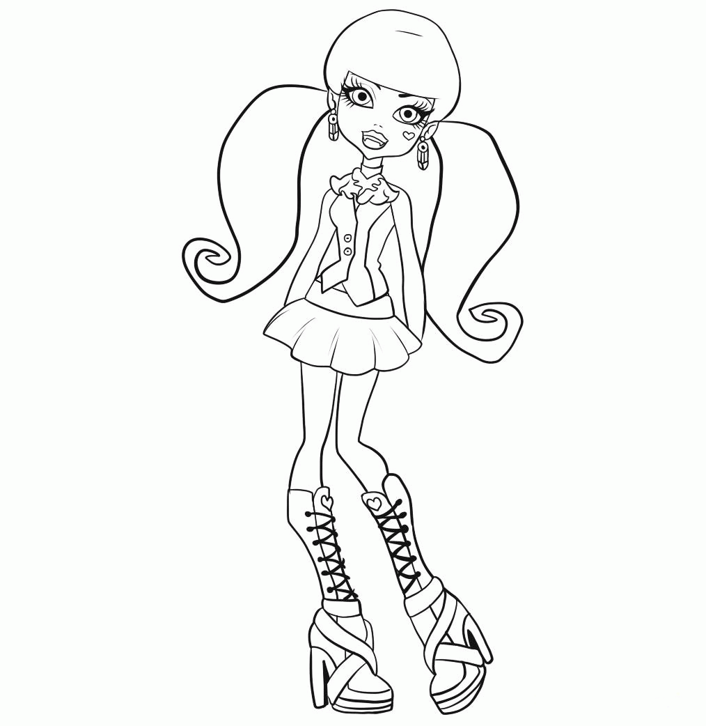 Free Printable Monster High Coloring Pages For Kids - Coloring pages