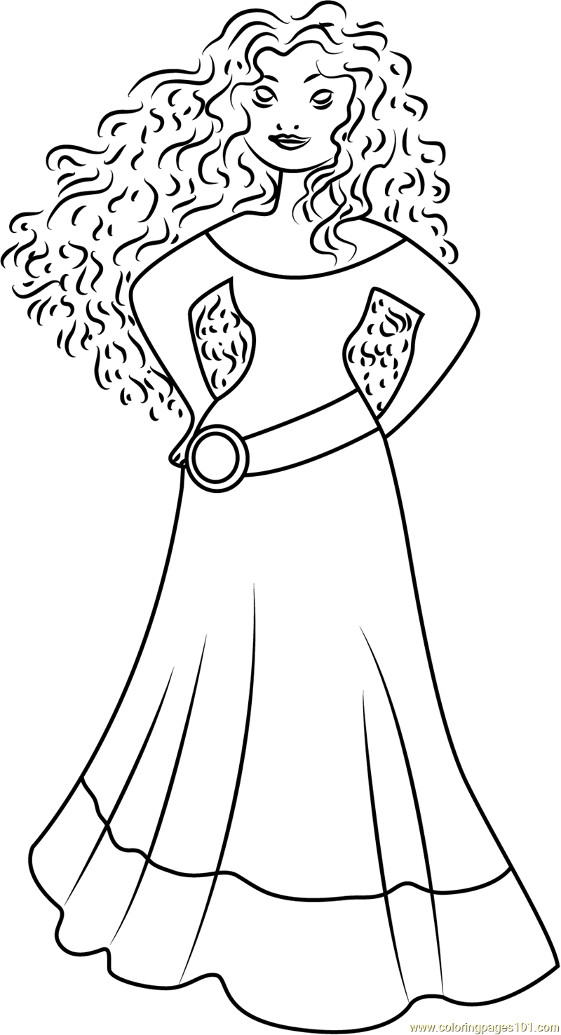 Princess Merida Coloring Page - Free Brave Coloring Pages ...