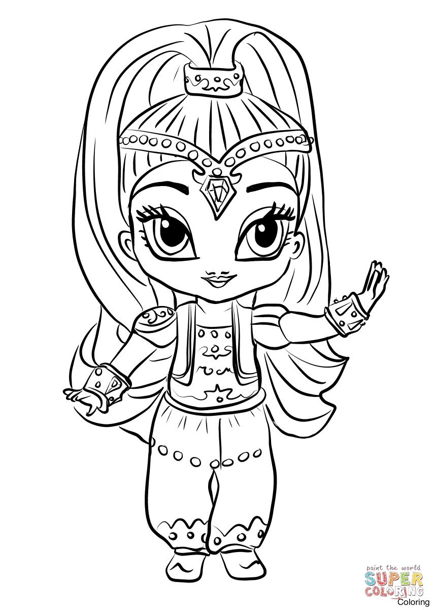 Coloring Pages : Printable Shimmer And Shine Coloring Page ...