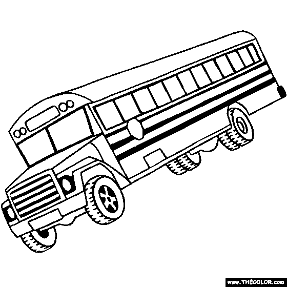 School Bus Coloring Page | Online Coloring Bus