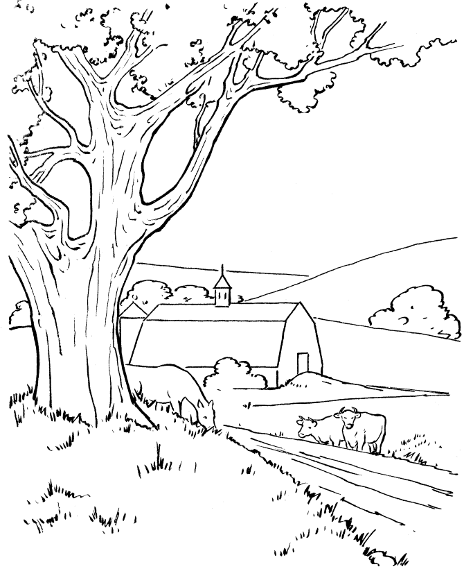 Coloring Pages Of Mountain Scenery - High Quality Coloring Pages