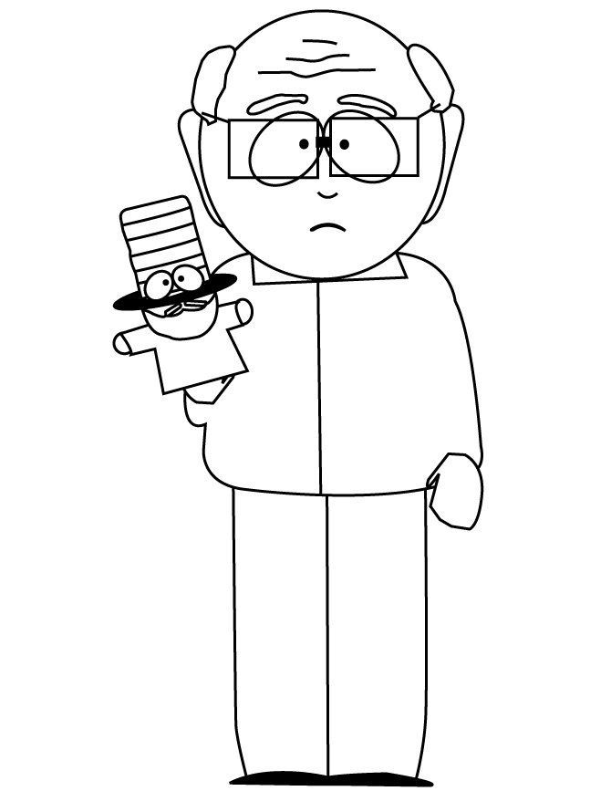 South Park Character Kenny Coloring Page | HM Coloring Pages