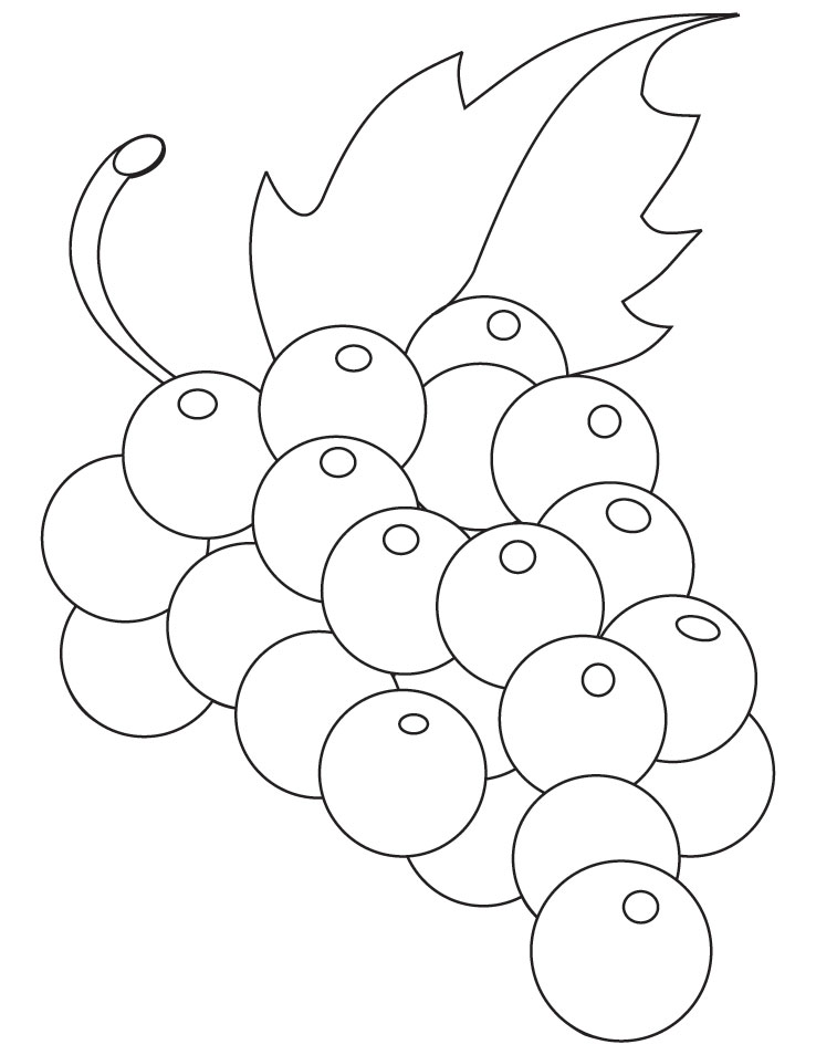 Green grapes coloring pages | Download Free Green grapes coloring pages for  kids | Best Coloring Pages