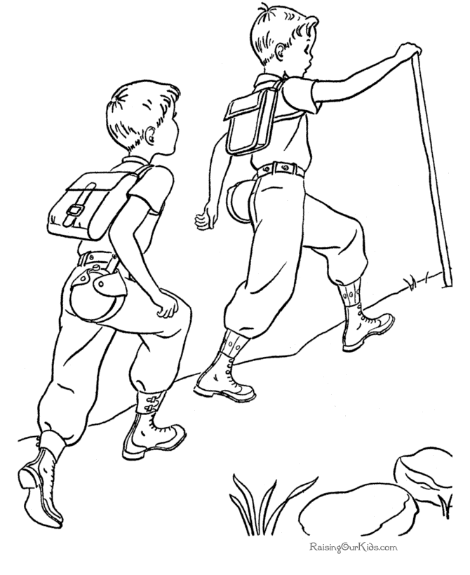 Camping coloring pages 001