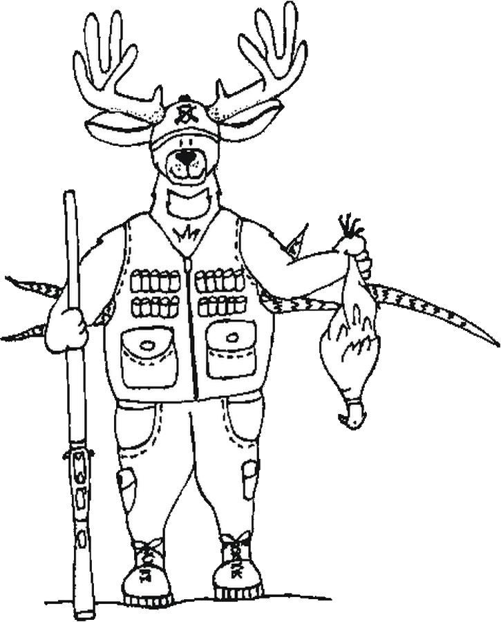 Hunting Coloring Page Coloring Home