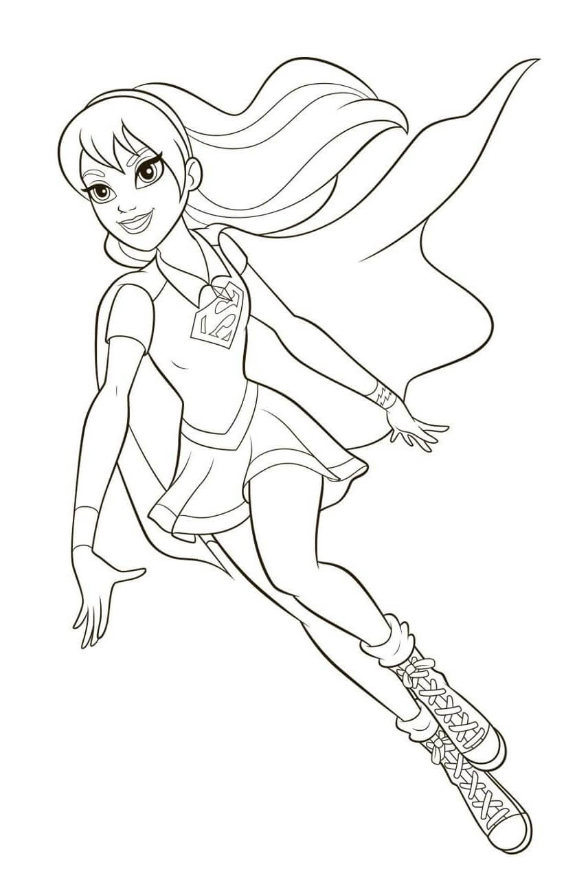 Supergirl from DC Super Hero Girls Coloring Page - Free Printable Coloring  Pages for Kids