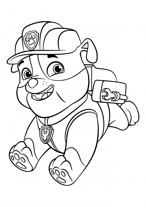 Rubble coloring pages, Paw patrol coloring pages - Colorings.cc