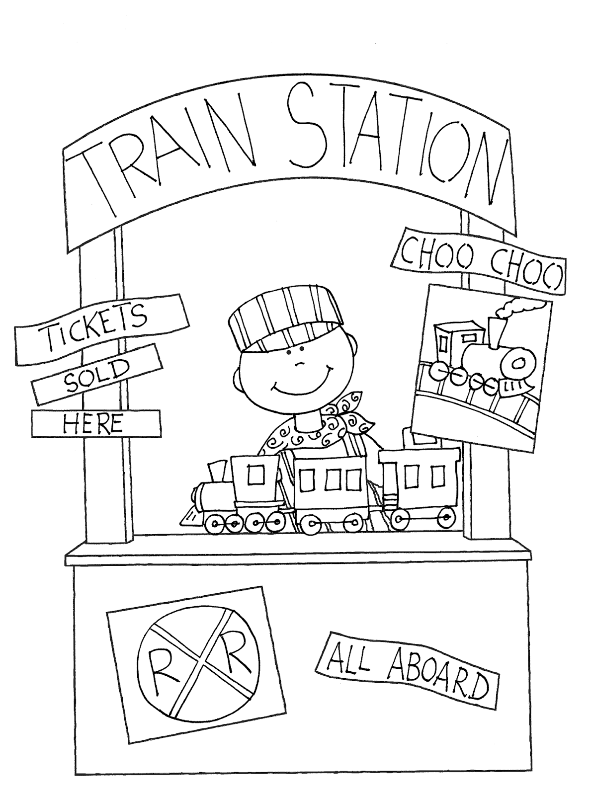 Train Station Booth | Digi stamps, Train station, Digital stamps