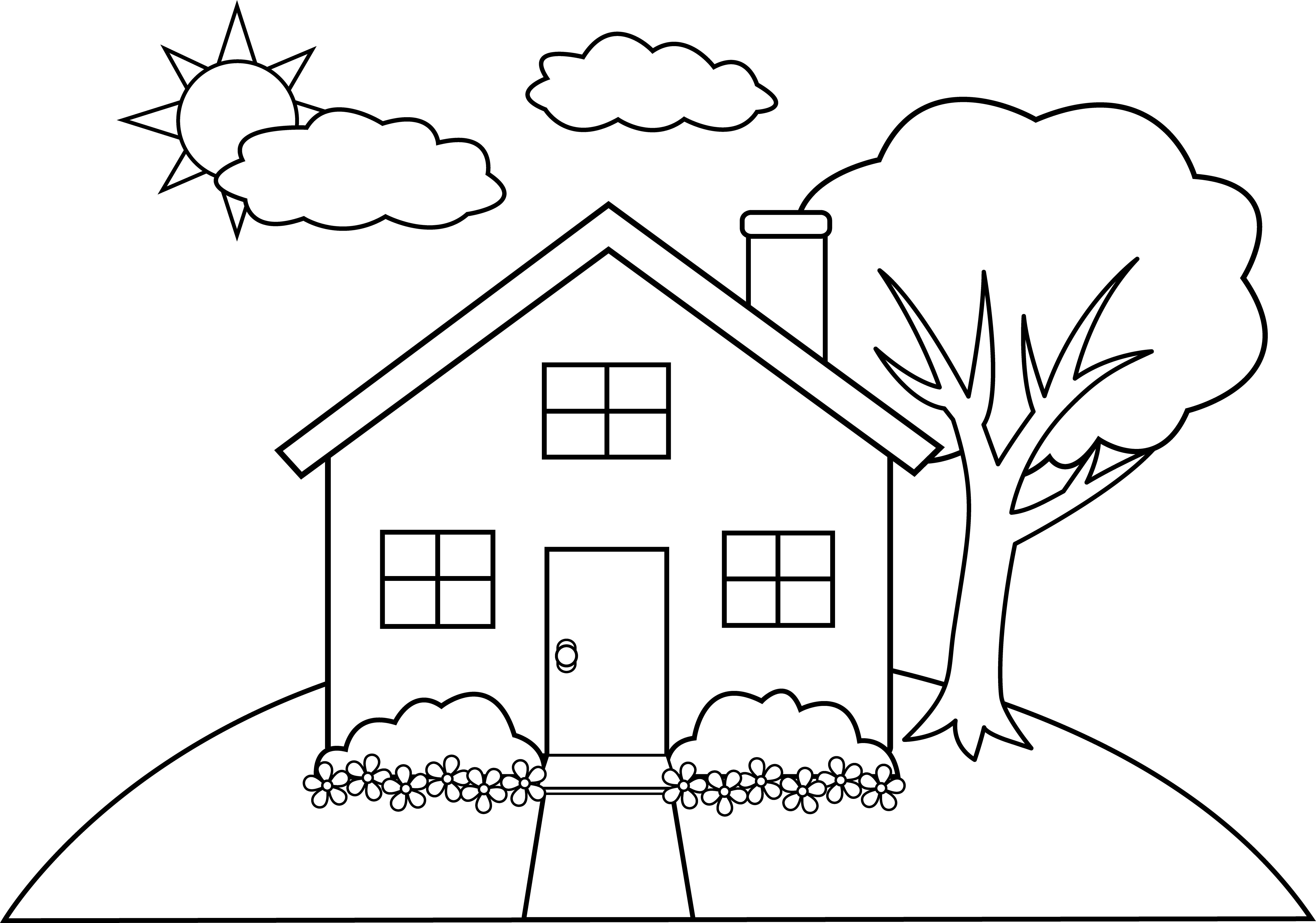 Drawing House #66482 (Buildings and Architecture) – Printable coloring pages