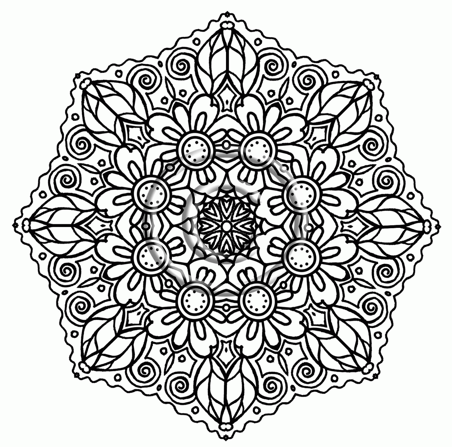 Intricate coloring pages for adults to download and print for free
