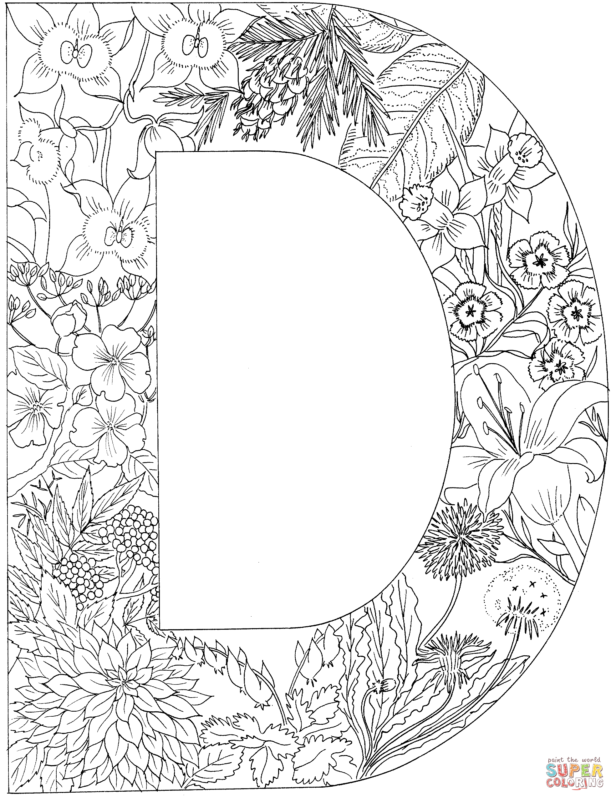 Letters Coloring Pages Free Printables - Printable World Holiday