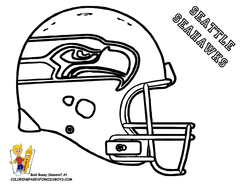 SEATTLE NFL coloring pages | Football Helmet Coloring Page ...