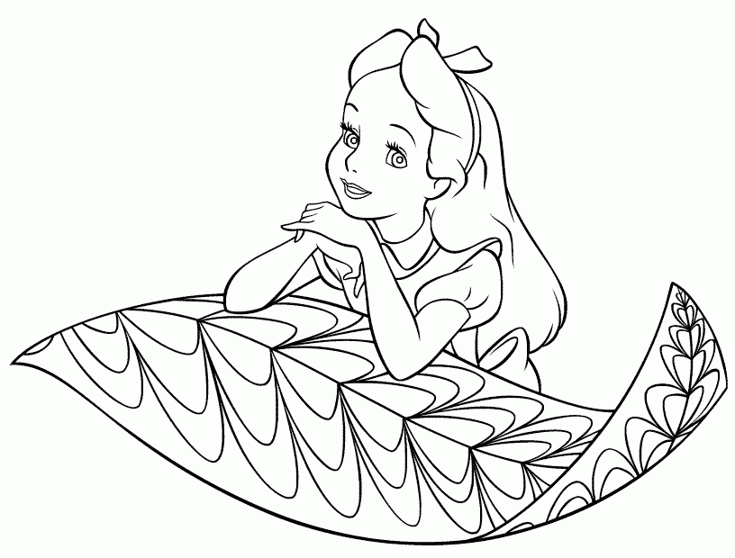 Alice In Wonderland Coloring Pages Disney | Coloring Pages
