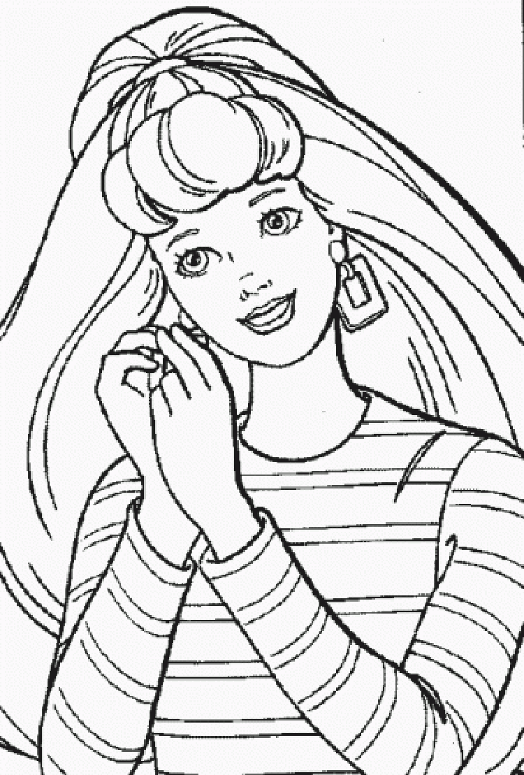 Barbie Coloring Pages Online Free   Coloring Home