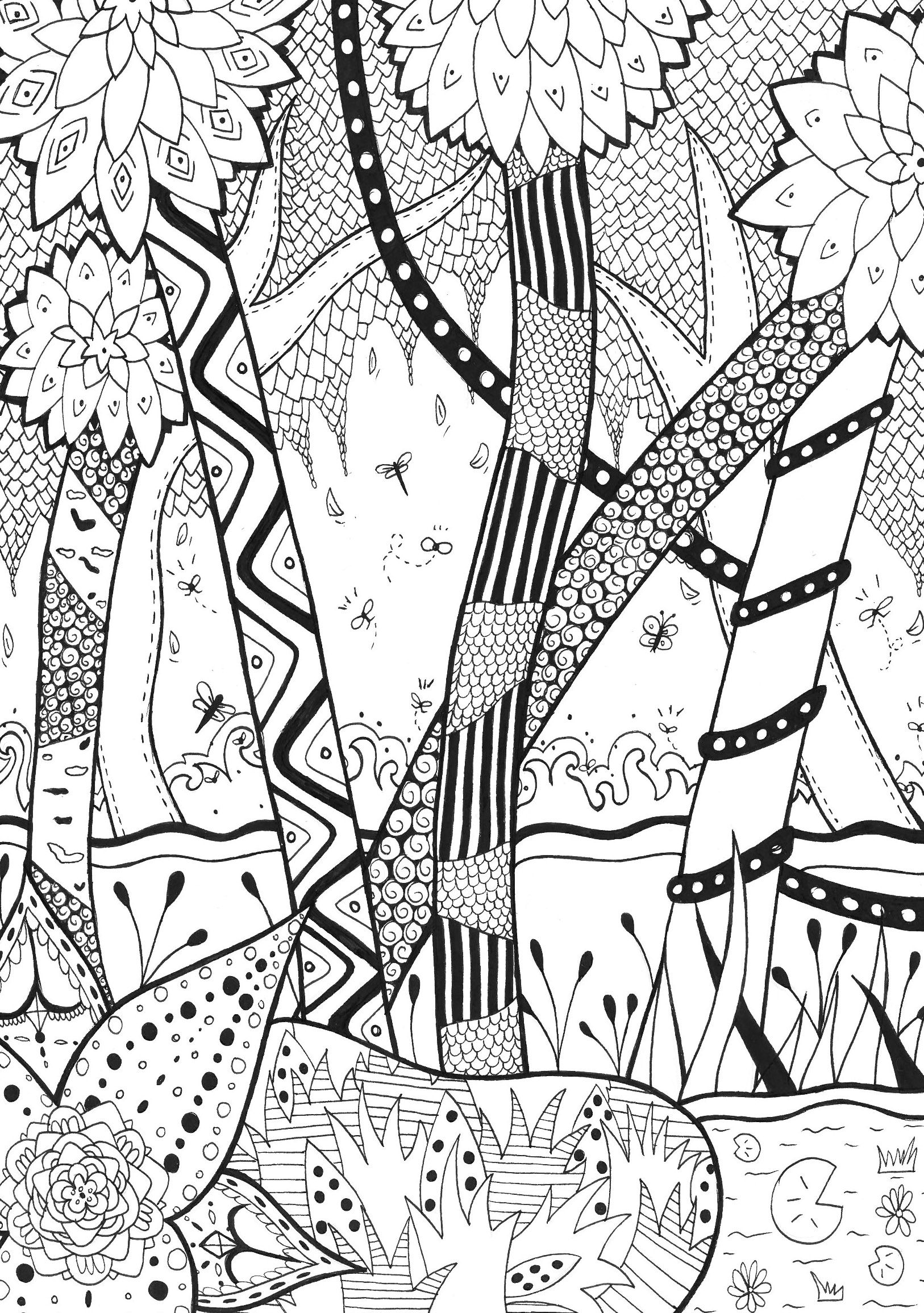 Jungle & Forest - Coloring Pages for adults