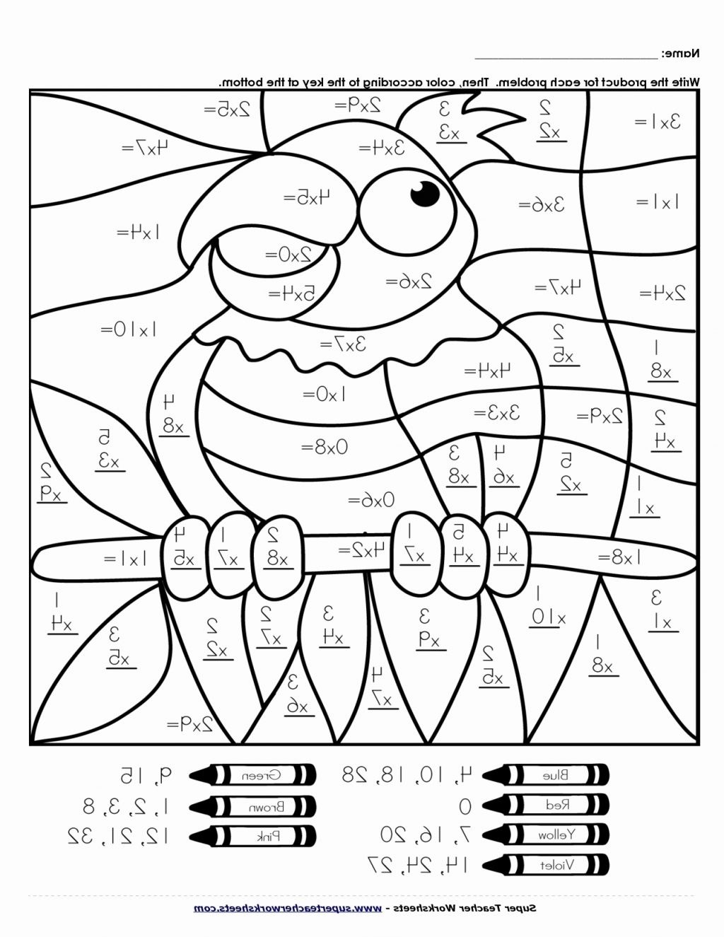 The Best 23 Addition Free Printable Math Coloring Worksheets Autoradarimage