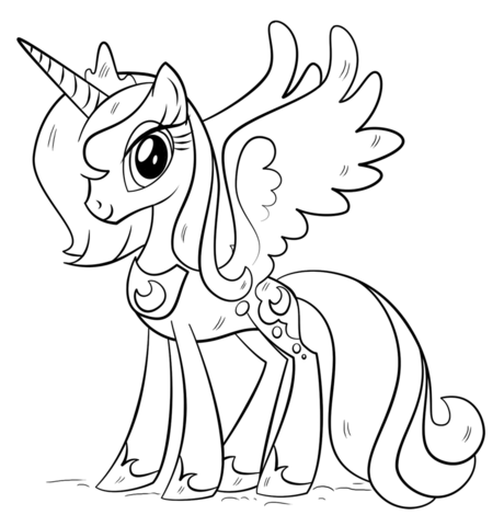 Princess Luna coloring page | Free Printable Coloring Pages