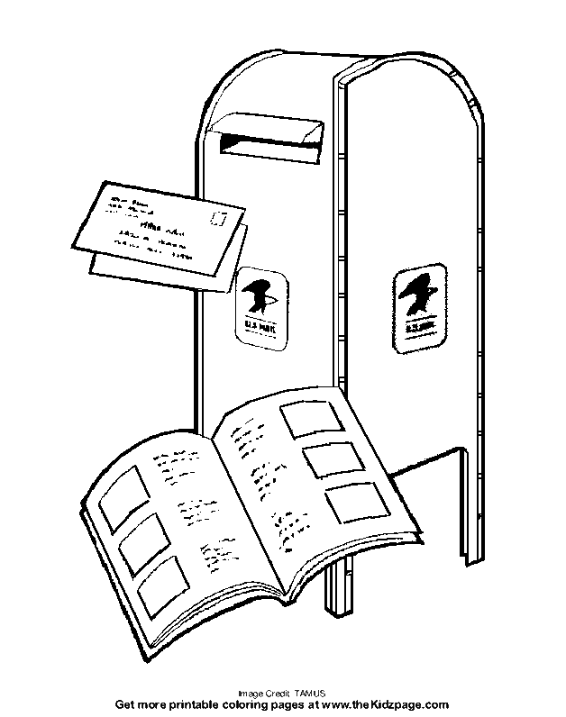Mail Delivery - Free Coloring Pages for Kids - Printable Colouring Sheets