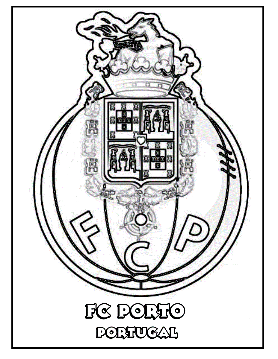 FC Porto Coloring Pages - Portuguese Primeira Liga Team logos Coloring Pages  - Coloring Pages For Kids And Adults