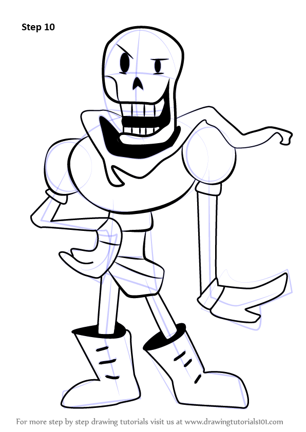 How to Draw Papyrus from Undertale - DrawingTutorials101.com | Undertale,  Drawings, Papyrus