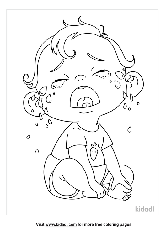 Crying Coloring Pages | Free People Coloring Pages | Kidadl