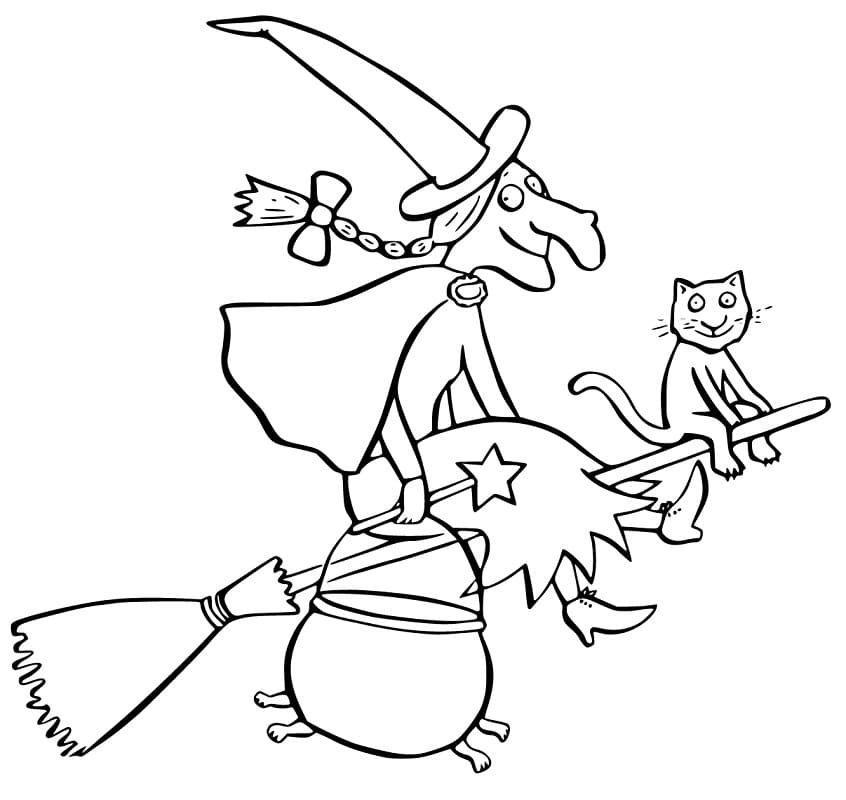 Room On The Broom Coloring Pages.