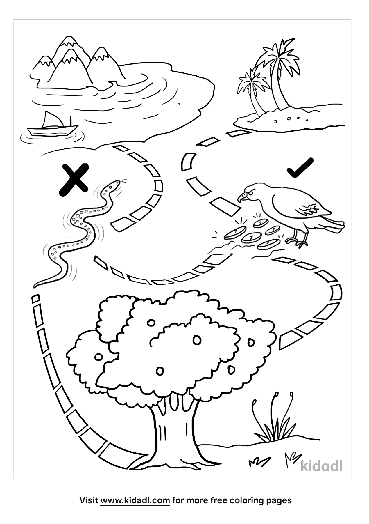 treasure map coloring pages free fun coloring pages kidadl coloring home