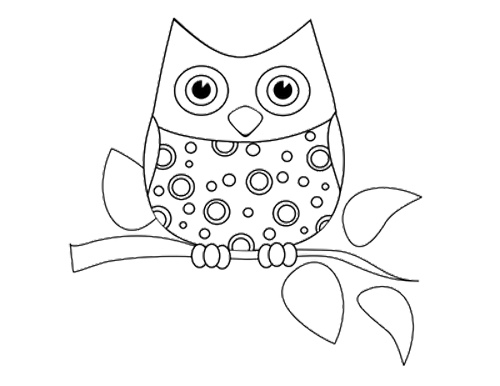 cute owl colouring pages - Clip Art Library