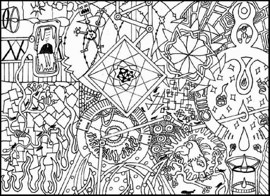 Free Printable Trippy Coloring Pages Page 1
