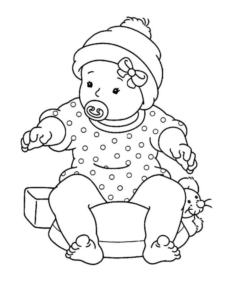 Baby boy coloring pages printable - ColoringStar