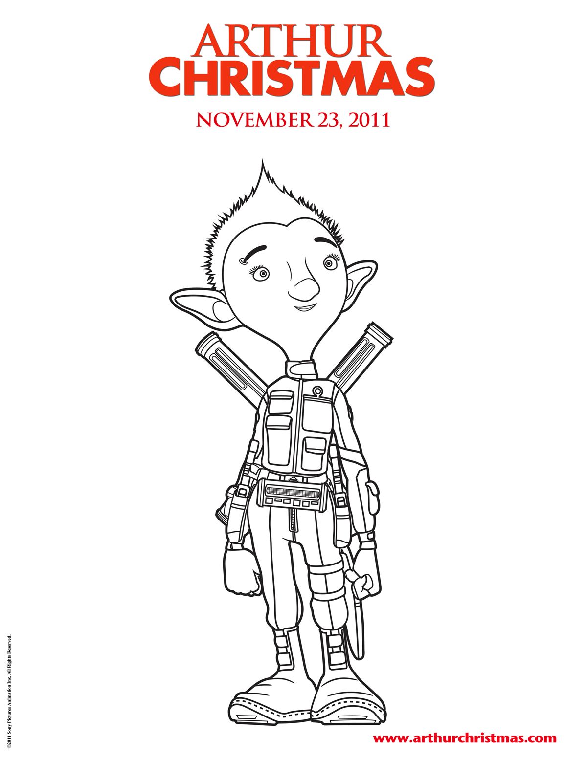 Coloring Pages Arthur Christmas   Cooloring.com   Coloring Home