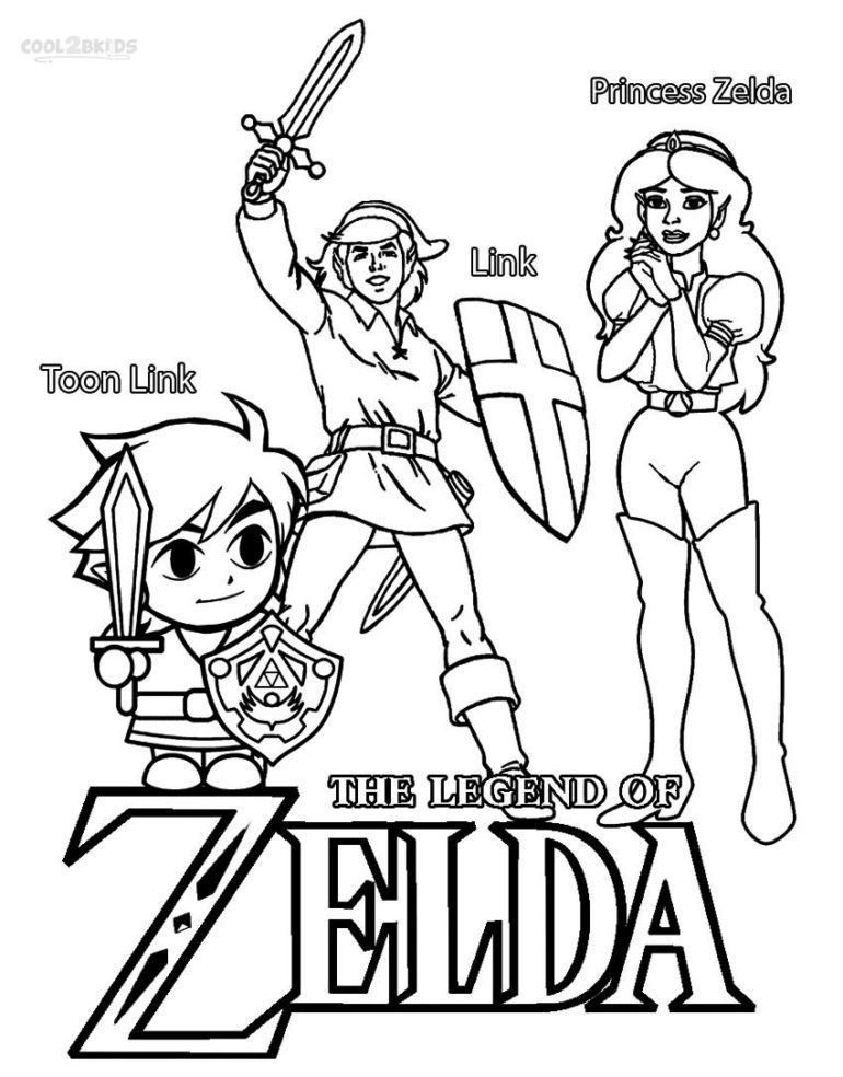 Link From Legend Of Zelda Coloring Page SuperColoring Zelda ...