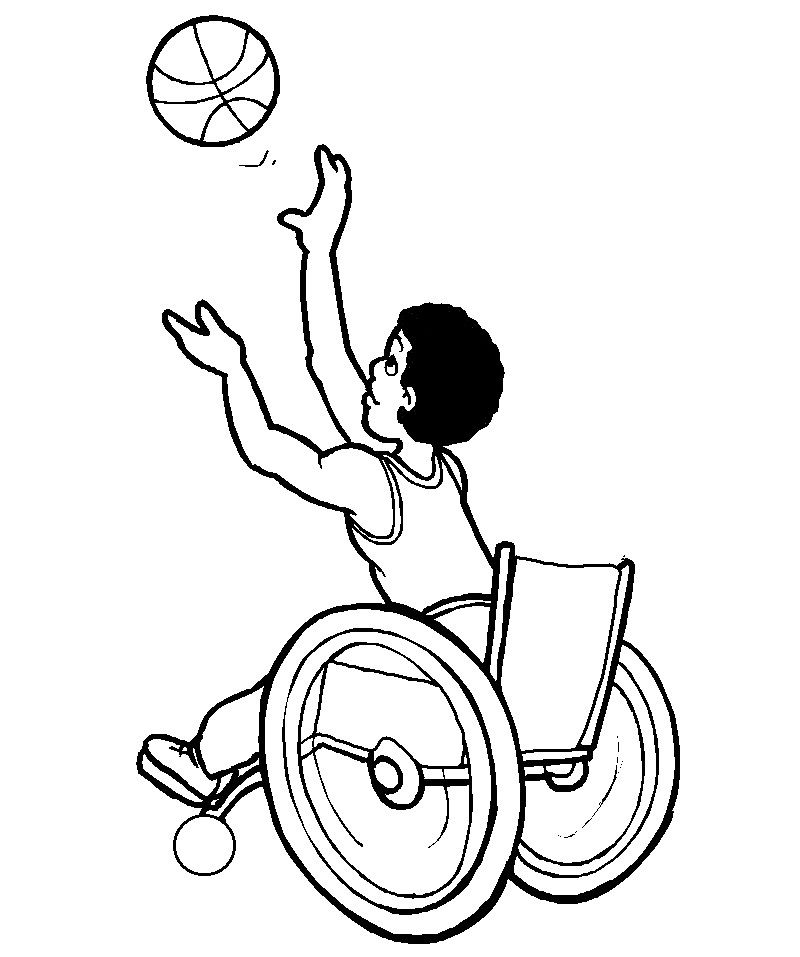 Athletes Basketball Disabled Coloring Pages For Kids #c91 ...