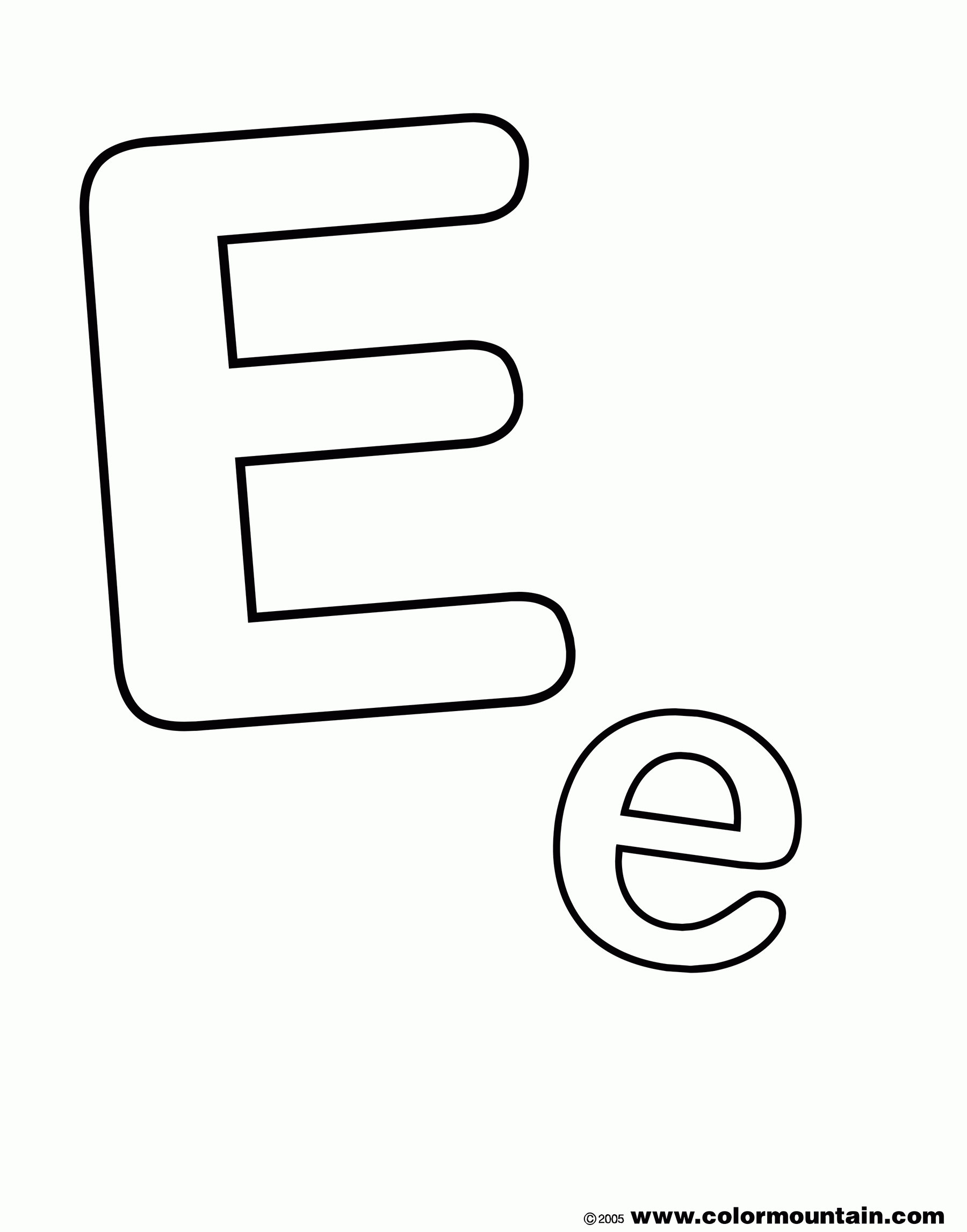 Letter E Coloring Page Coloring Home