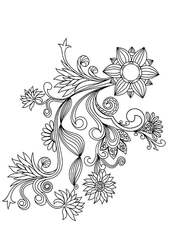 Download Flower Pattern Coloring Pages - Coloring Home