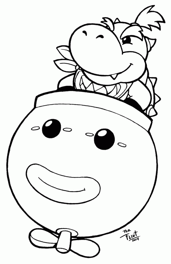 Bowser Jr Coloring Pages Print - High Quality Coloring Pages.