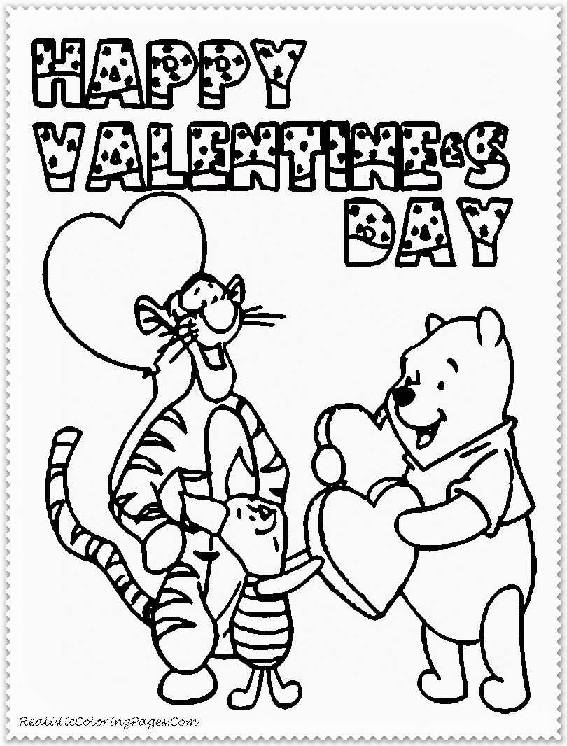 Valentine Cartoon Coloring Pages Disney   Realistic Coloring Pages ...