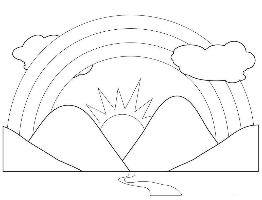 Rainbow Coloring Pages For Preschoolers - Coloring Page