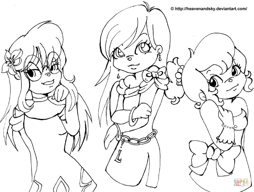Alvin and the Chipmunks coloring pages | Free Coloring Pages