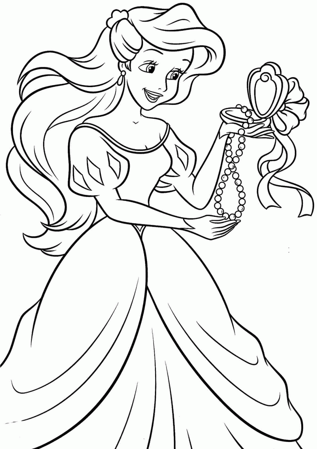 Free Coloring Sheets Coloring Pages Disney Princess Ariel For Kids ...