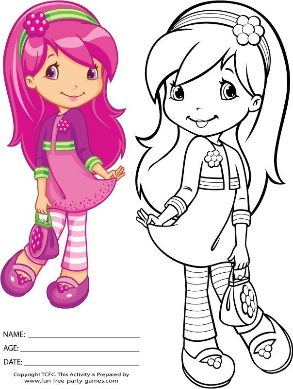 Strawberry Shortcake Coloring Pictures Free - Coloring Page