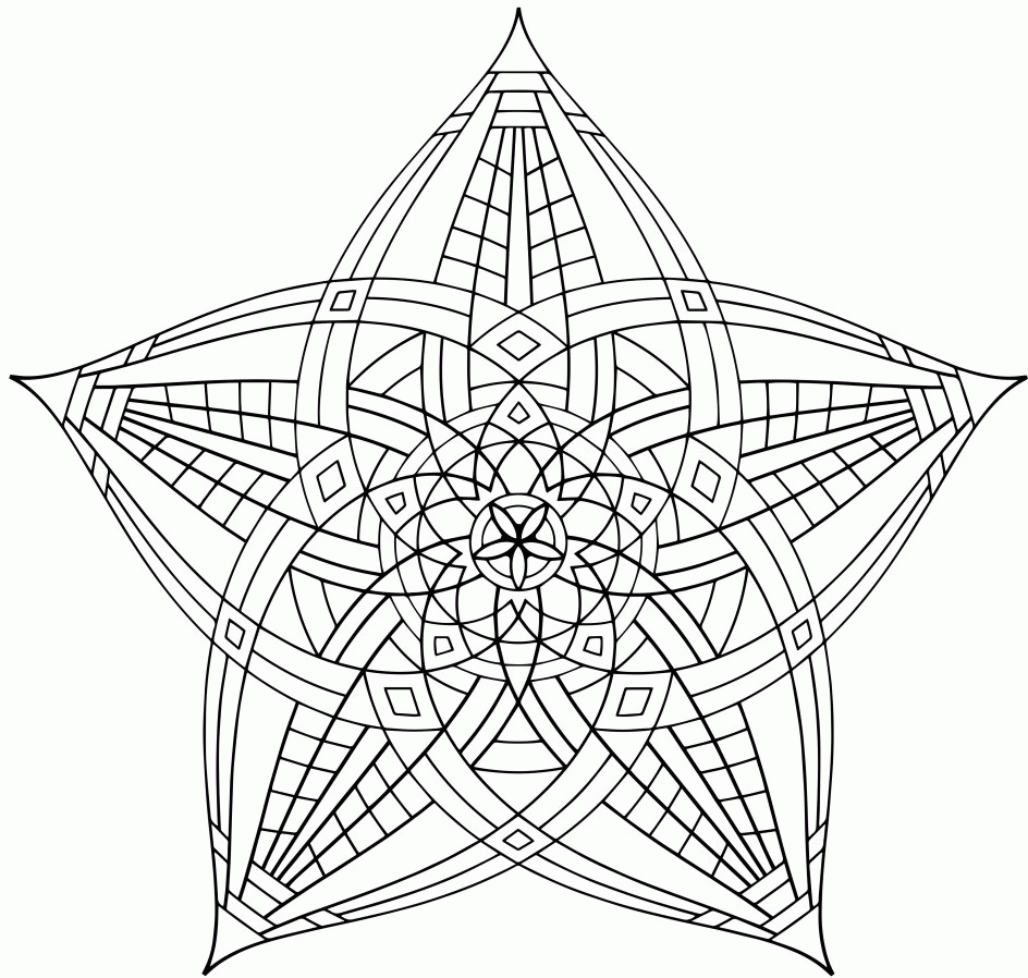 Coloring Pages Geometric Art - High Quality Coloring Pages